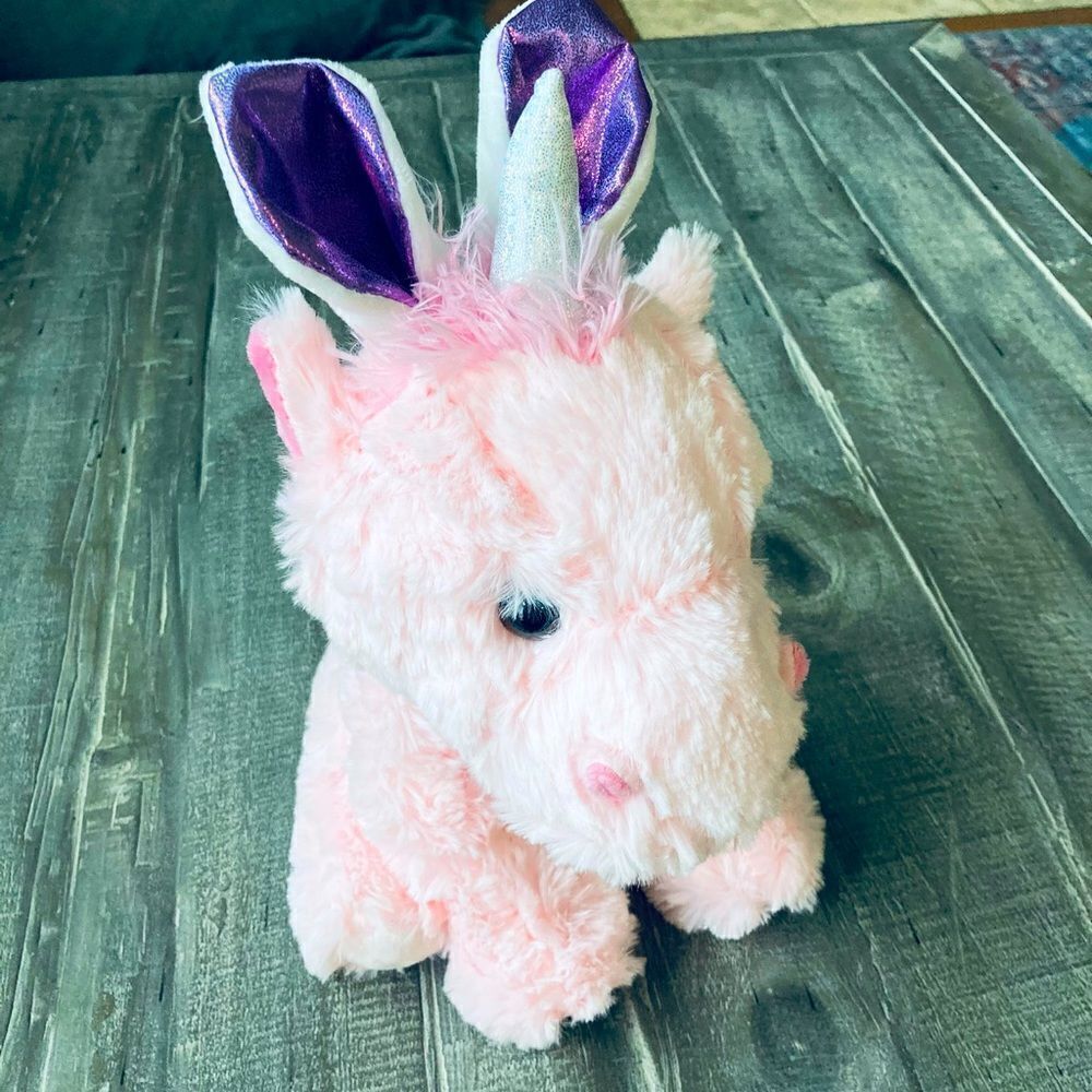 NWT Unicorn Spring Easter Bunny Ears Plush Toy